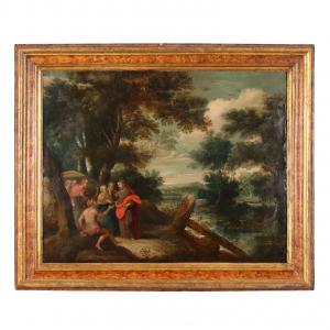 17th Century Painting with Healing Scene