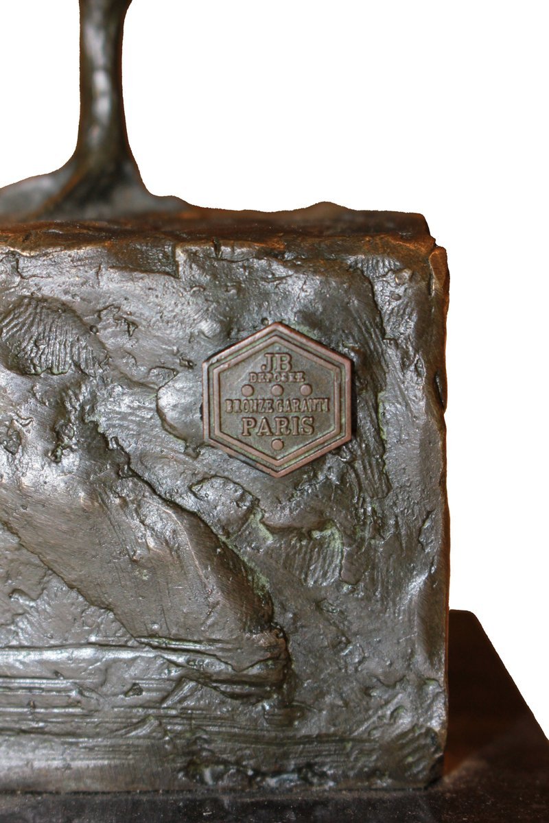 Scultura Portoghese Firmata Milo XX secolo raffigurante Gardellino - Foto 6