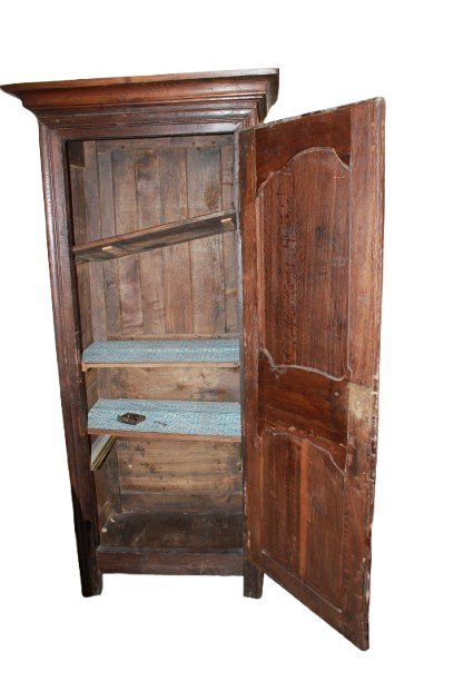 Stipo ad 1 Porta Francese di inizio 1800 in legno di Quercia - Foto 5