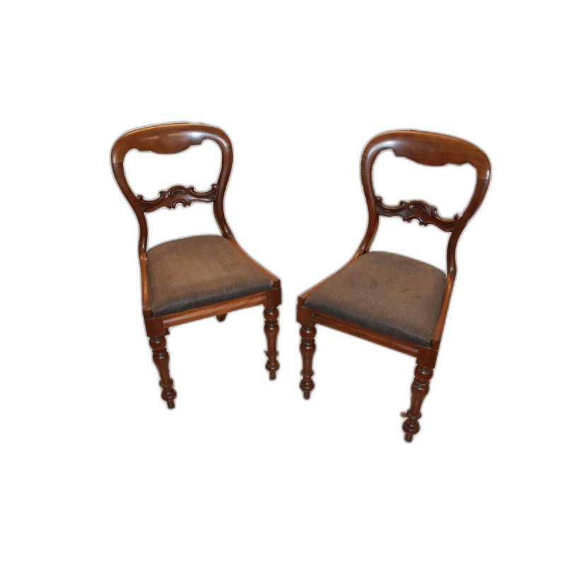 Gruppo di 4 Sedie Inglesi Stile Regency 1800