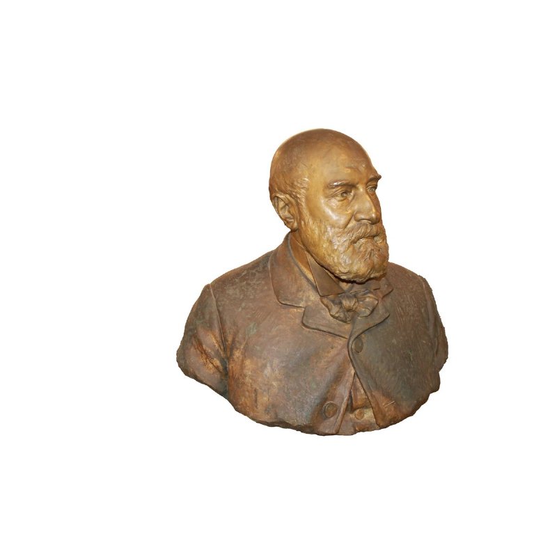 Grande Mezzo Busto Francese in Bronzo raffigurante un Nobiluomo