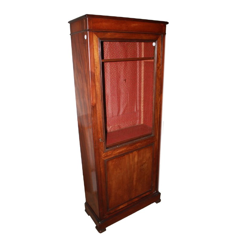 Estante francês de mogno em estilo Diretório com 1 porta