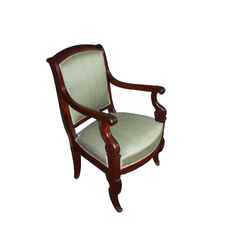 Poltrona Francese Stile Direttorio XIX Secolo