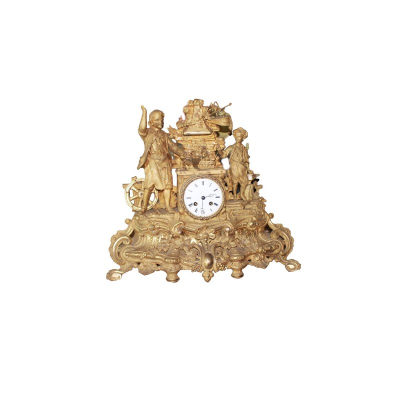 Orologio da tavolo Francese del 1800 raffiguranti artigiani intenti nelle loro attività
