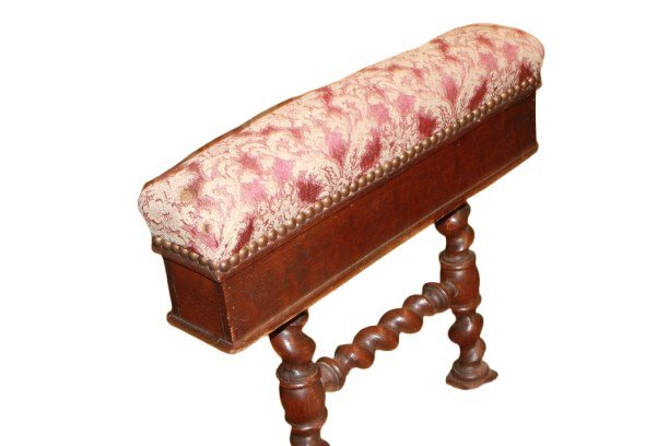 Sedia Inginocchiatoio Francese in Legno di Rovere - XIX Secolo