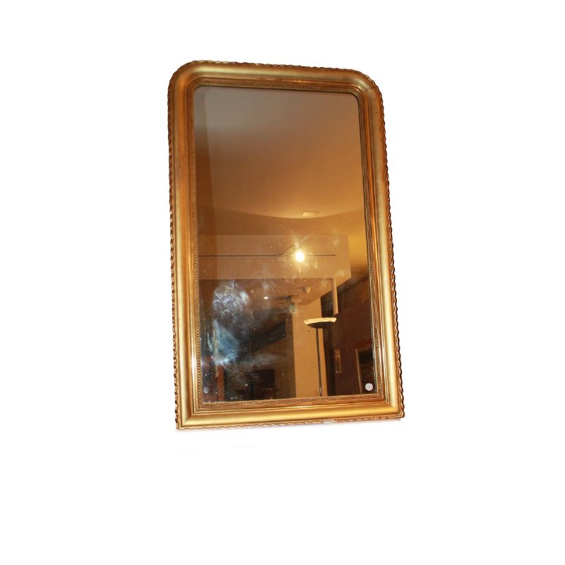 Rectangular mirror, vertical development, Louis Philippe style, 19th century.