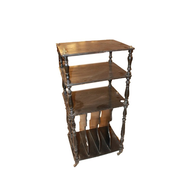 French Louis Philippe style blackened wood shelf, mid-19th century