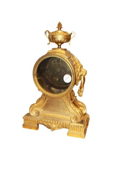Requintado relógio de lareira francês em bronze dourado a mercúrio - Foto 7