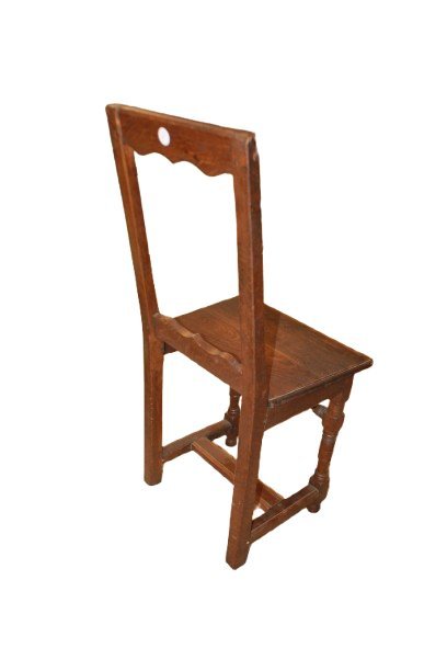 Gruppo di 4 Sedie Rustiche Francesi di fine 1800 in legno di Rovere - Foto 5