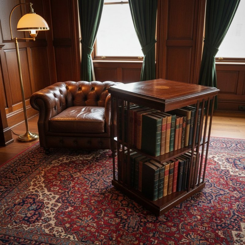 Libreria Girevole Stile Vittoriano - Foto 6