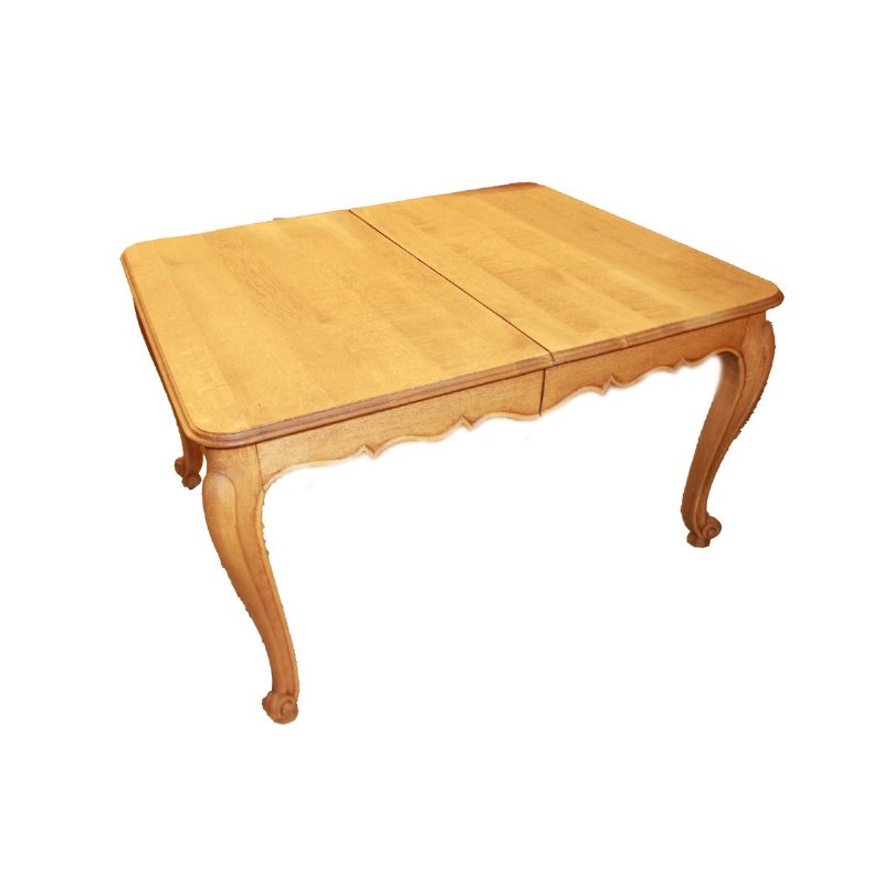 Tavolo Allungabile Provenzale del 1800 in Rovere Sverniciato