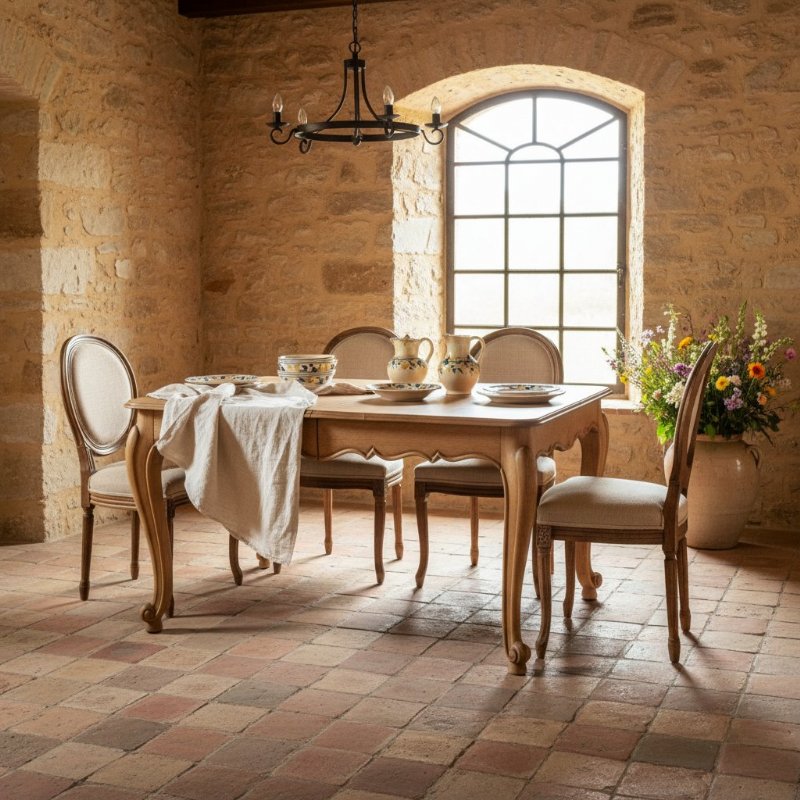 Stripped Oak 19th Century Provençal Extendable Table - Foto 6