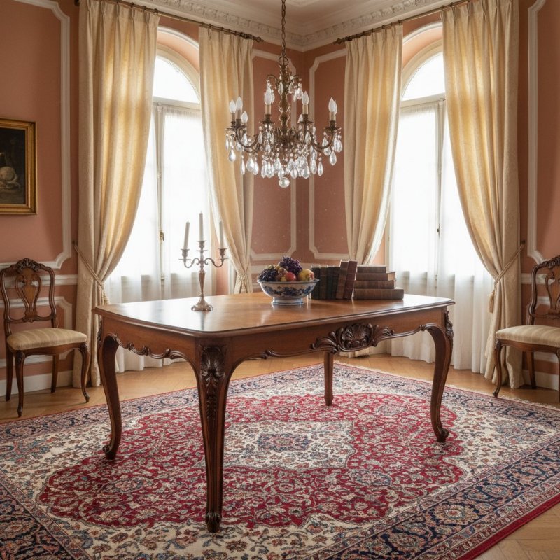Fixed Table, Late 19th Century Provençal Style, Walnut Wood - Foto 6