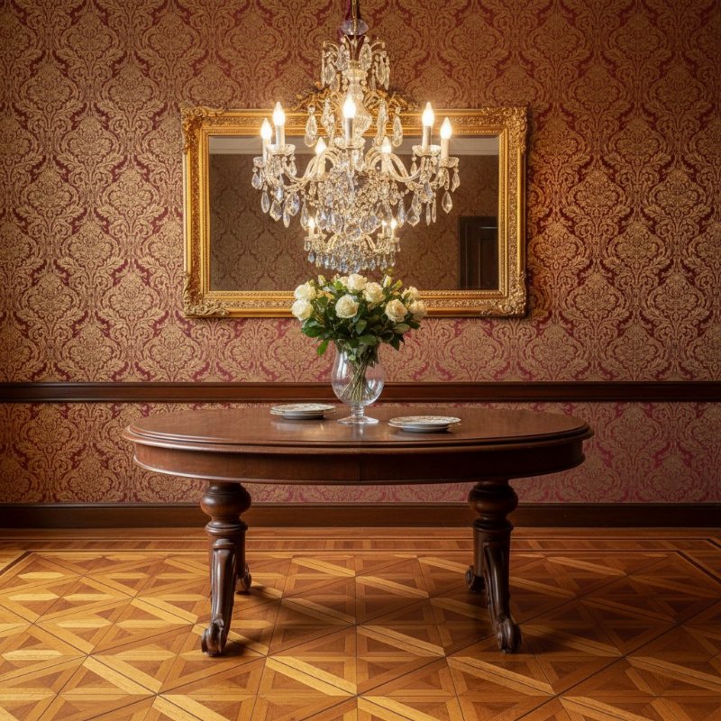 Victorian English style extendable circular table, 19th century, mahogany - Foto 5