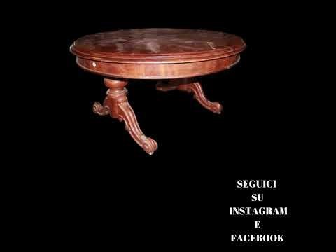 Victorian English style extendable circular table, 19th century, mahogany - Foto 6