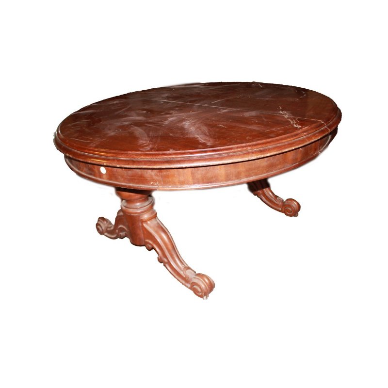 Victorian English style extendable circular table, 19th century, mahogany - Foto 7