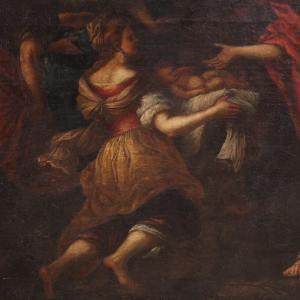 Great 17th-century Italian painting, Moses Saved from the Waters - Foto 9