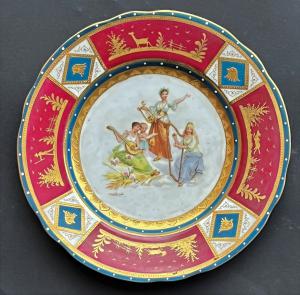 Painted plate with mythological figures