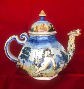 CAFETERA RARA DE ANTONIO MARIA REGOLI FAENZA SÉC. XVIII