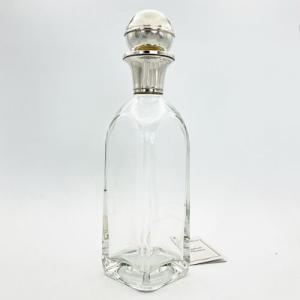 Bottiglia anni 70 in cristallo argento 800 da liquore