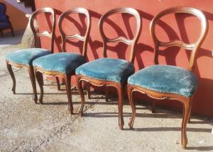 Group of four Louis Philippe chairs