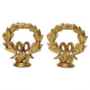 Coppia di terminali decorativi per tende - O/4769 -
