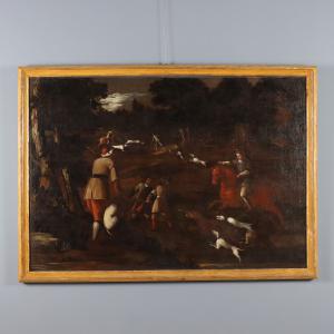 Dipinto Scena di Caccia