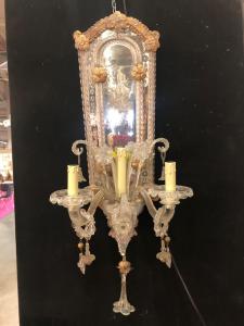 Wandspiegel mit 3 Flammen