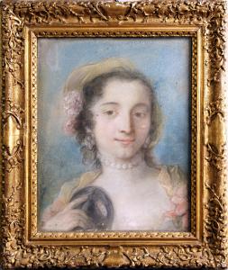Ritratto di gentildonna con maschera, Scuola veneta secolo XVIII