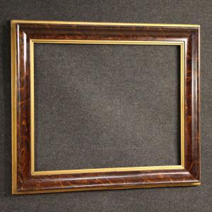 Cornice italiana in legno scolpito laccato dorato del XX secolo - Foto 7