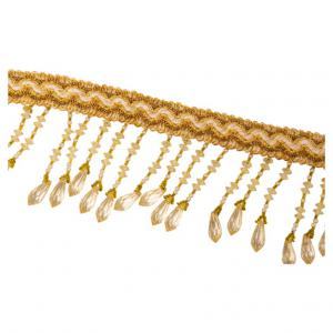 Fringe with small yellow beads - BP/06 -