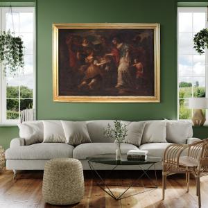 Great 17th-century Italian painting, Moses Saved from the Waters - Foto 10