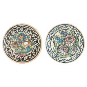 Coppia antiche piastrelle tonde - n. 2128/13-