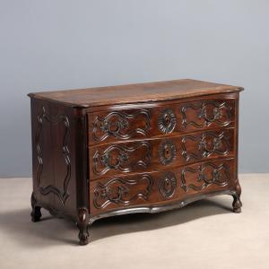 Commode Baroque en Noyer, France, début du XVIIIe siècle