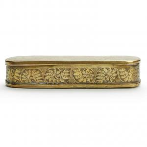 Tabacchiera Olandese in Ottone Inciso del 1700