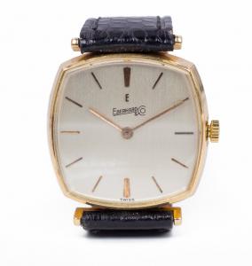 Orologio da polso vintage Eberhard in oro 18k, anni 60/70