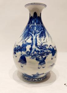 Vaso porcellana blu e bianca