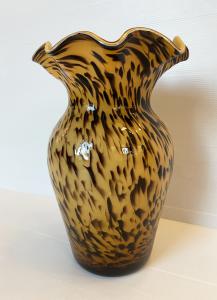 Vaso in vetro bicolore