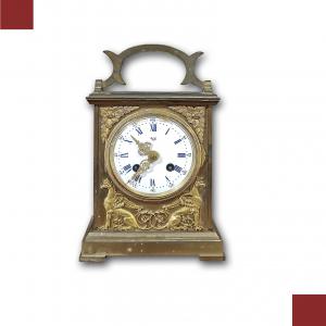 EMPIRE STYLE OFFICER'S ALARM CLOCK, SECOND HALF OF THE 19TH CENTURY