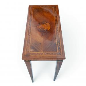 INLAID SMALL WRITING DESK - LOMBARDY - LOUIS XVI - Foto 5