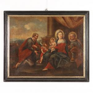 Gemälde Heilige Familie mit Heiligen