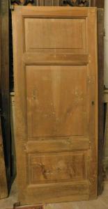 pte111 - Einfache Tür aus Nussbaumholz, Maße cm B 87 x H 204 x T 3,5