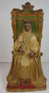 Terracotta sculpture depicting Saint Catherine of Bologna (Caterina De Vigri). Early 18th century