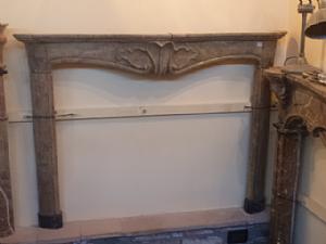 Louis XV fireplace surround, Lombardy marble.