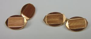 Rose gold cufflinks, 1940s