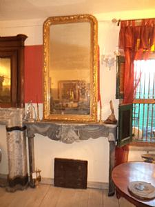 Ligurian marble fireplace, 18th century.
