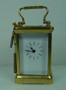Antique 'officer' table clock - 7.5 cm high