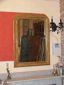 caminiera Luigi Filippo epoca 800 foglia oro con decori