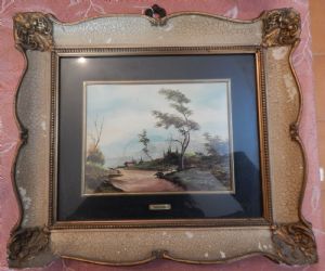 Pair of paintings "Landscape"