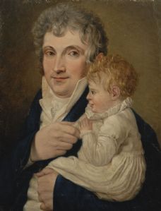 Ritratto di padre con figlia, Scuola italiana, XVIII secolo.